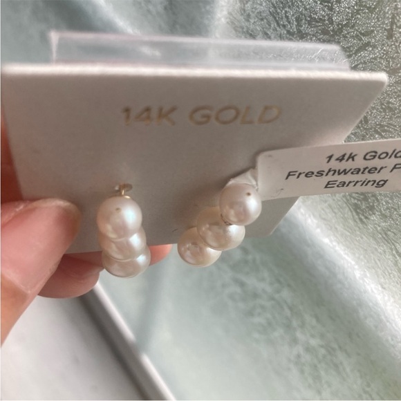 14ct.Gold Freshwater Pearl Earrings - Picture 9 of 17